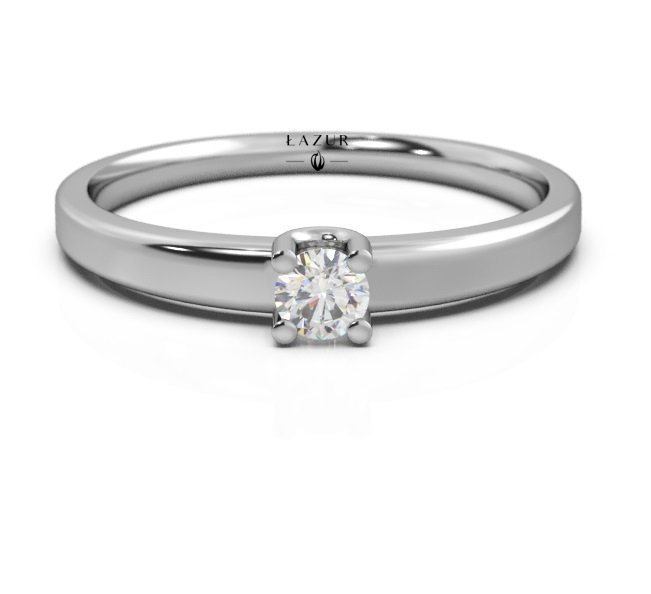 Pierścionek złoty 585 brylant 0,11ct zaręczynowy BR-067B2