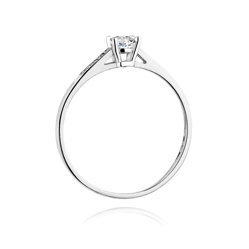Pierścionek złoty 585 z brylantami 0,21ct W-399 zaręczynowy