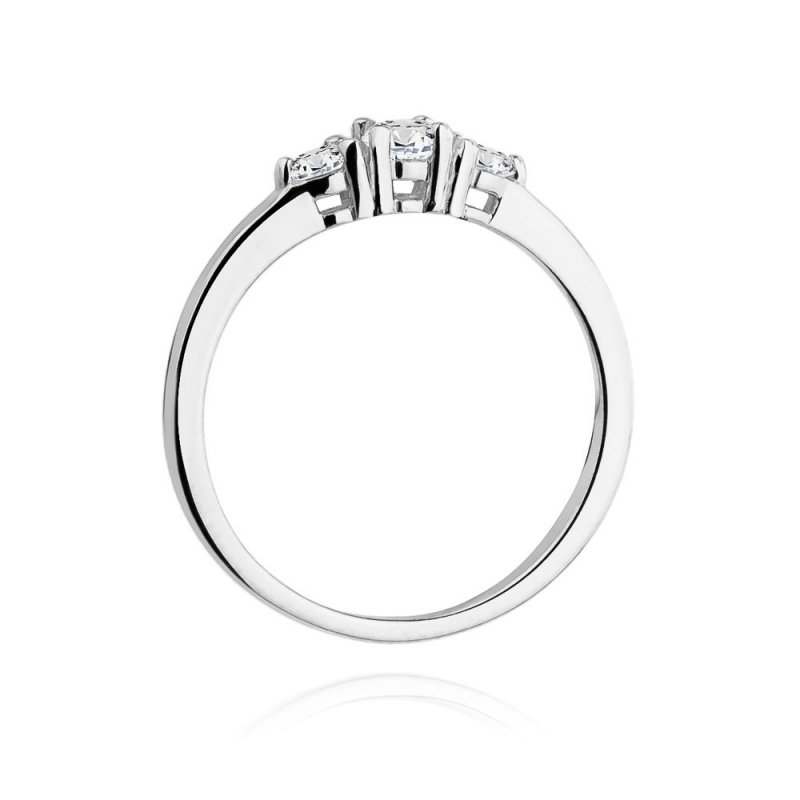 Pierścionek złoty 585 z brylantami 0,33ct W-377 zaręczynowy