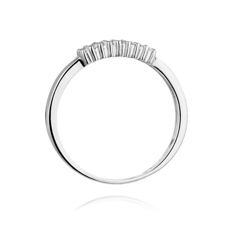 Pierścionek złoty 585 z brylantami 0,20ct obrączka W-418