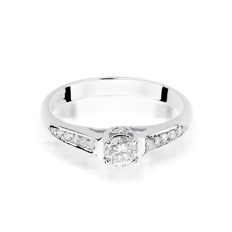 Pierścionek złoty 585 z brylantami 0,33ct zaręczynowy W-16
