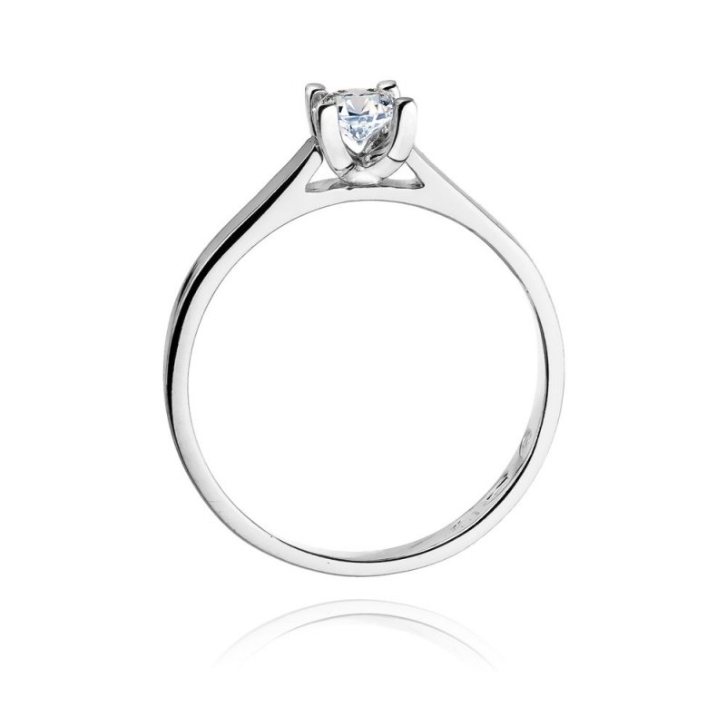 Pierścionek złoty 585 z brylantem 0,25ct W-221b zaręczynowy