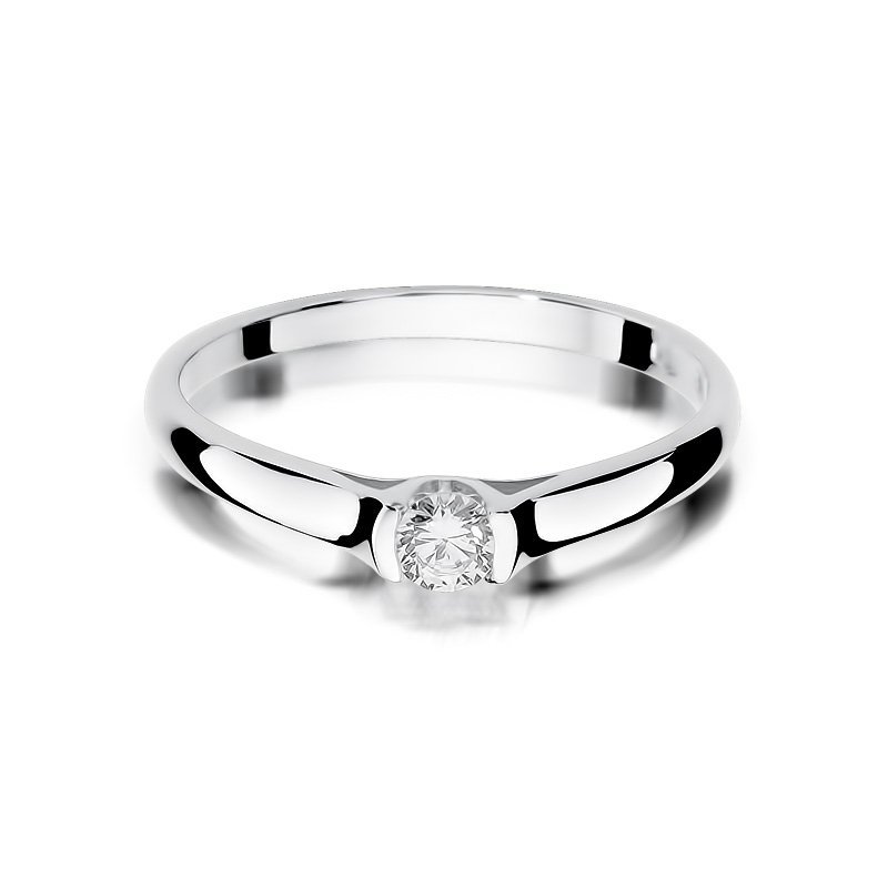 Pierścionek złoty 585 z brylantem 0,15ct zaręczynowy W-369