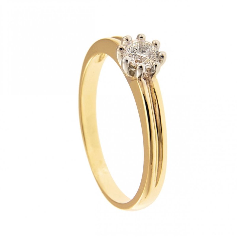 Pierścionek z brylantem 0,25ct PR. 585