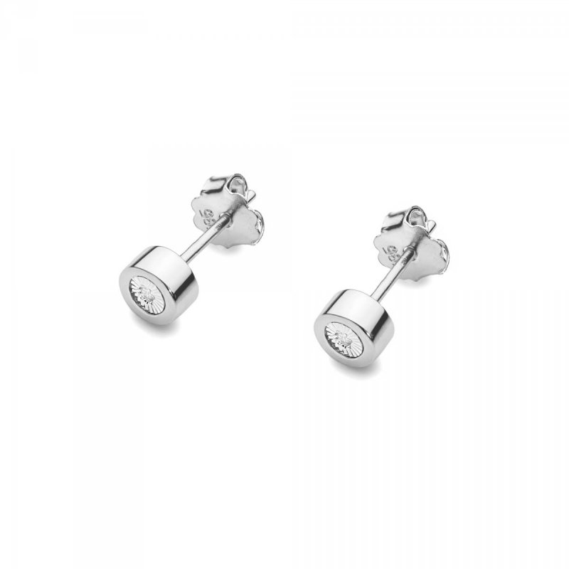 Kolczyki złote 585 z brylantami 0,03ct CK-17