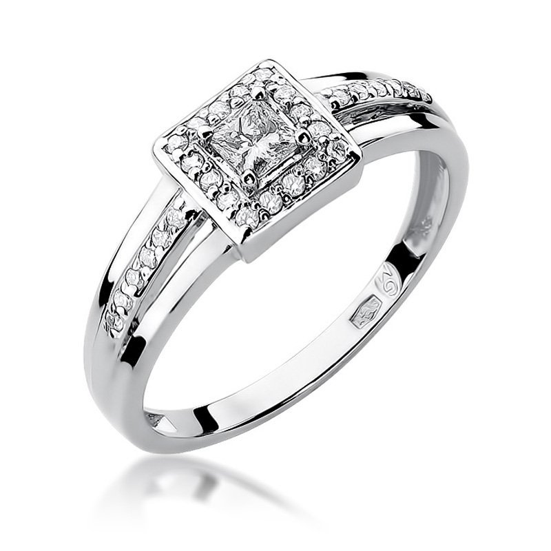 Pierścionek złoty 585 z brylantami 0,29ct W-271 zaręczynowy