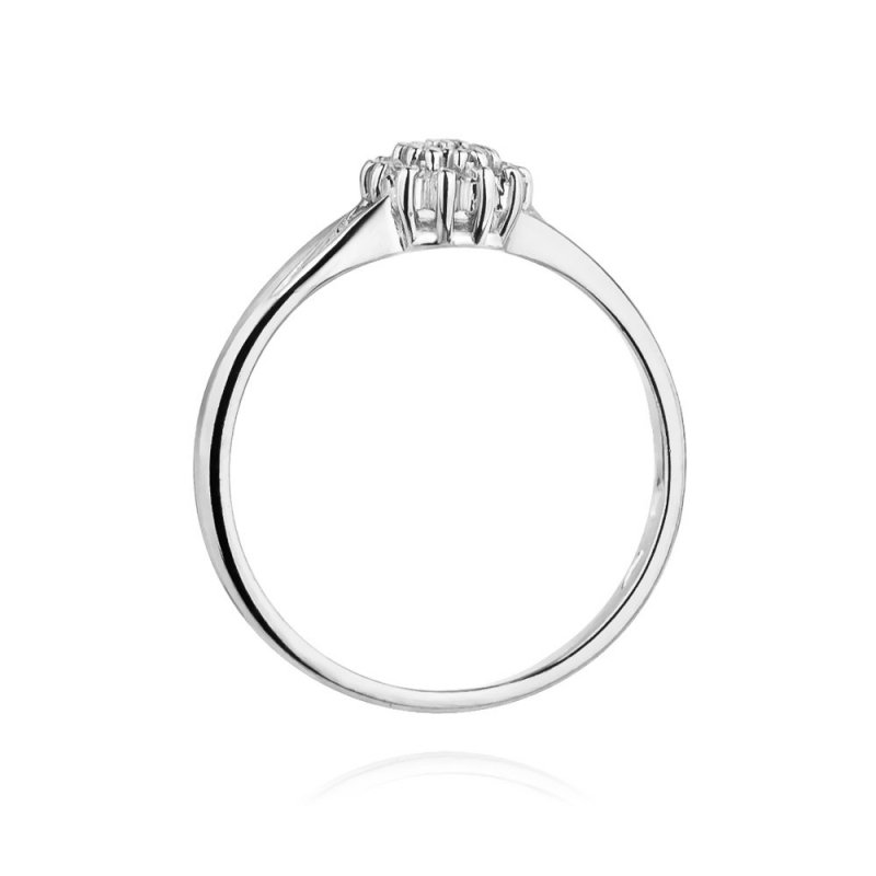 Pierścionek złoty 585 z brylantami 0,11ct zaręczynowy W-419