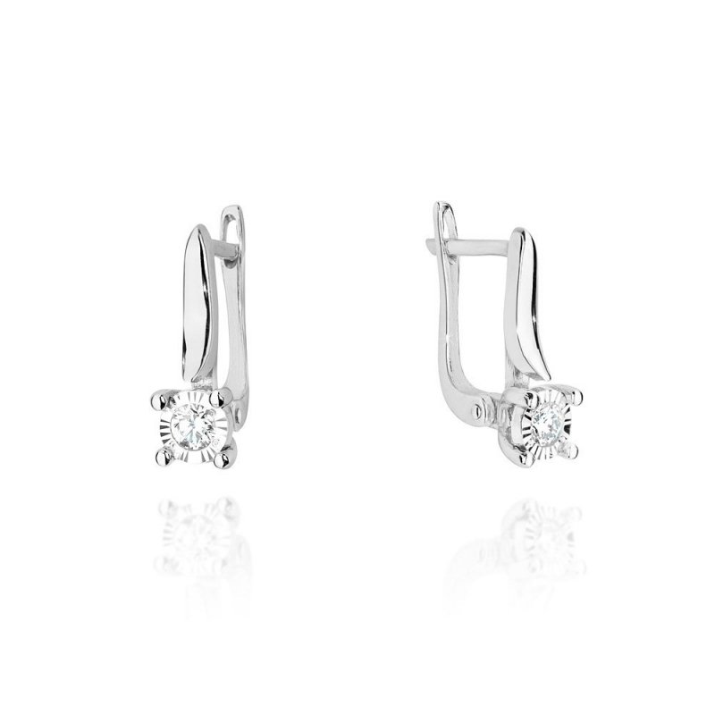 Kolczyki złote 585 z brylantami 0,16ct KO-65 