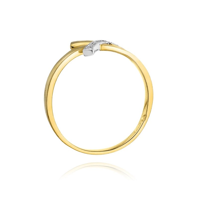 Pierścionek złoty 585 z brylantem 0,02ct  W-179