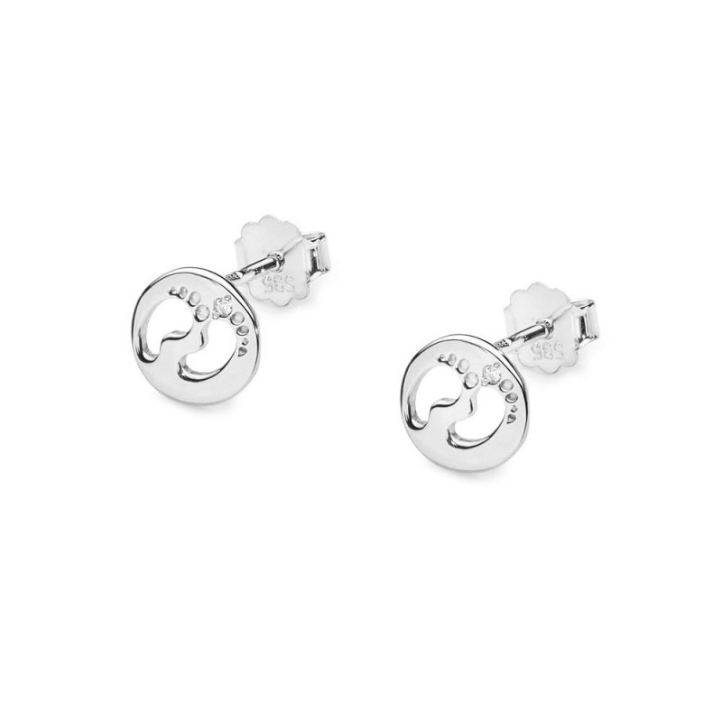 Kolczyki złote 585 z brylantami 0,01ct CK-5