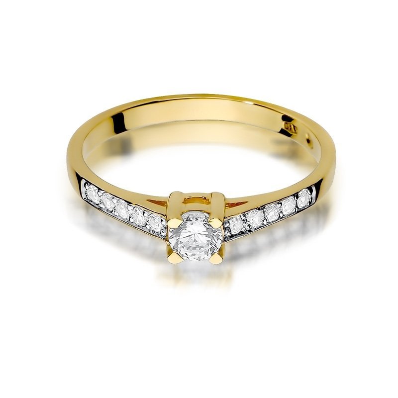 Pierścionek złoty 585 z brylantami 0,44ct W-364 zaręczynowy