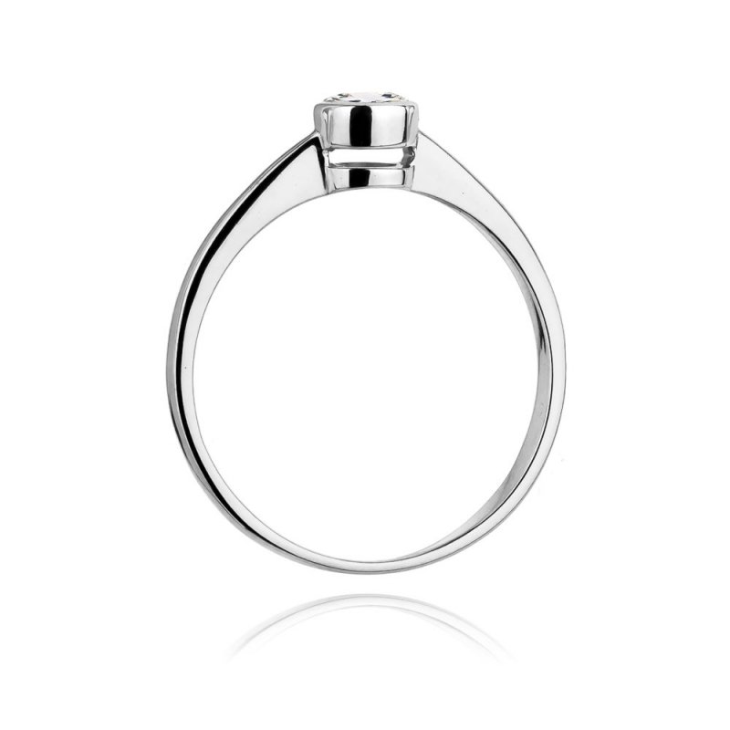 Pierścionek złoty 585 z brylantem 0,25ct W-224b zaręczynowy