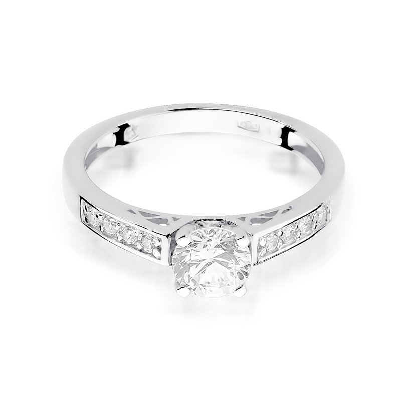 Pierścionek złoty 585 z brylantami 0,42ct W-198 zaręczynowy