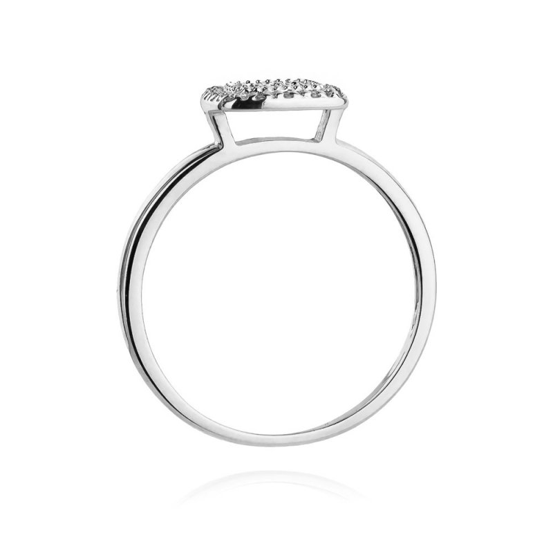 Pierścionek złoty 585 z brylantami 0,13ct zaręczynowy W-448