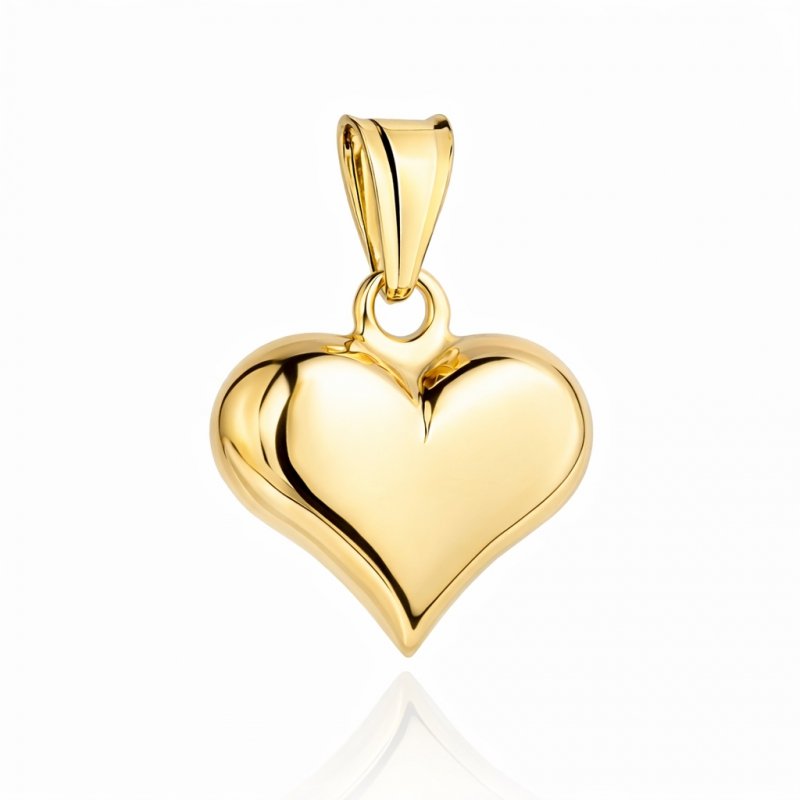Zawieszka złota 375 serce serduszko dmuchane 