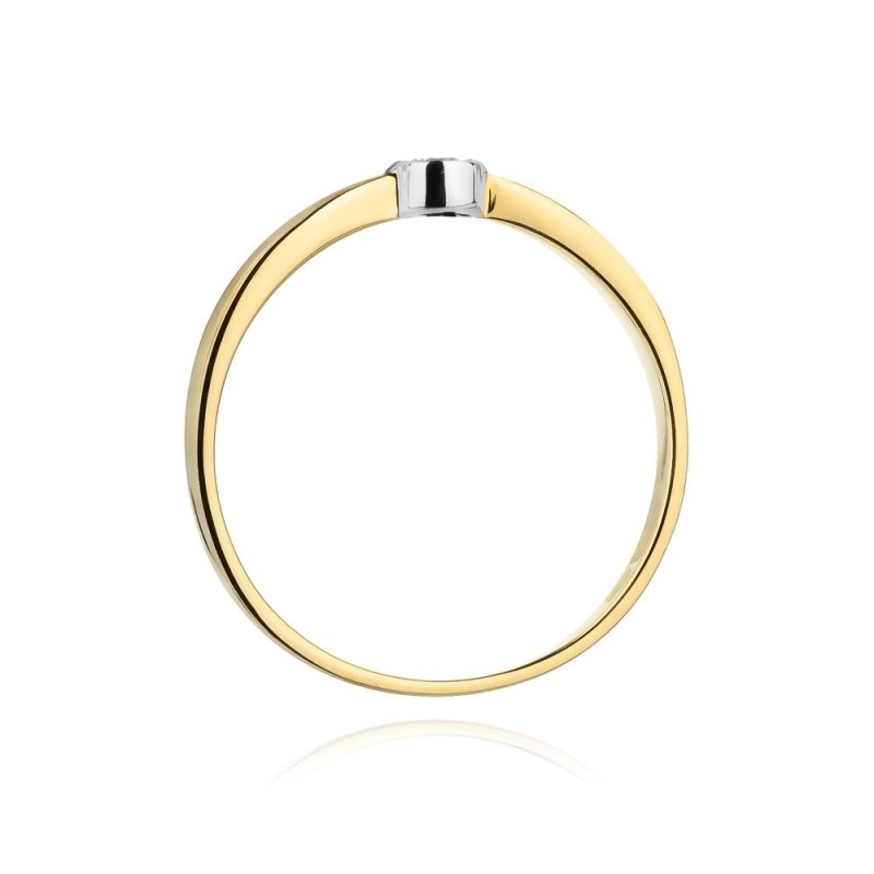Pierścionek złoty 585 z brylantami 0,04ct zaręczynowy W-322