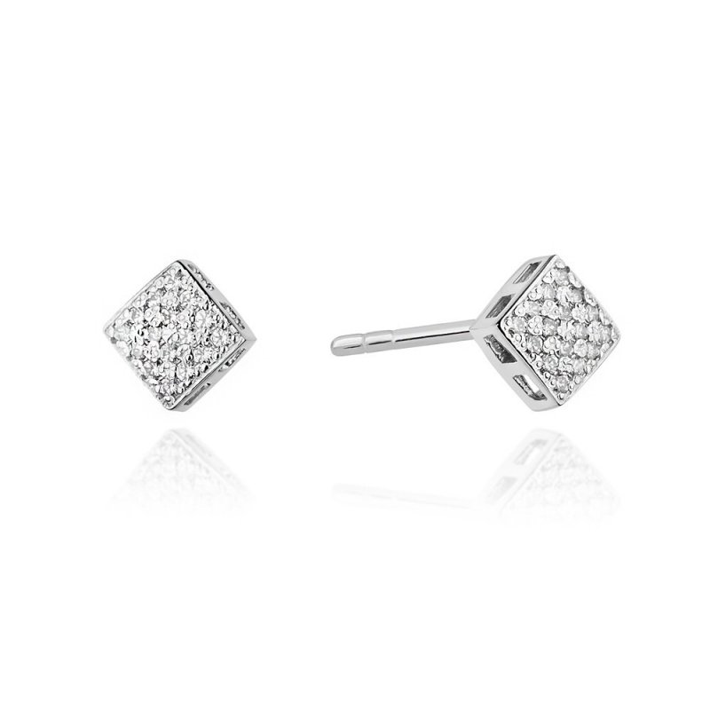 Kolczyki złote 585 z brylantami 0,16ct CK-13