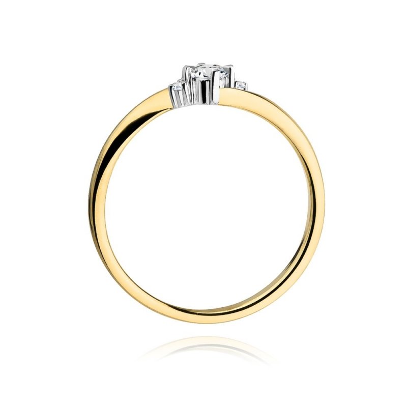 Pierścionek złoty 585 z brylantami 0,28ct W-346b zaręczynowy