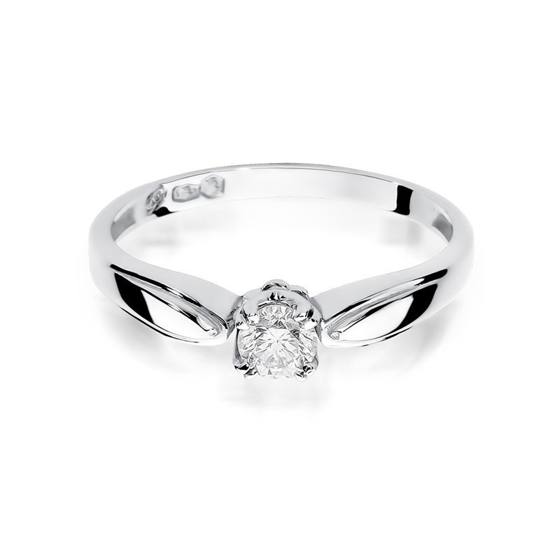 Pierścionek złoty 585 z brylantem 0,24ct W-197