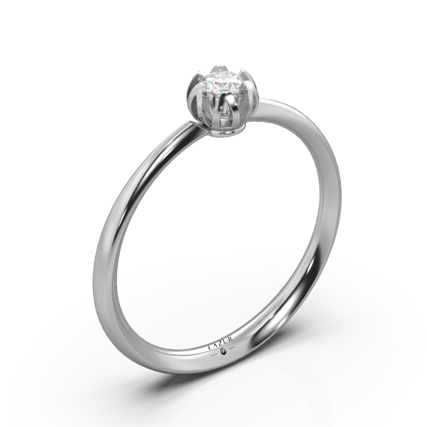 Pierścionek złoty 585 brylant 0,10ct zaręczynowy BR-016