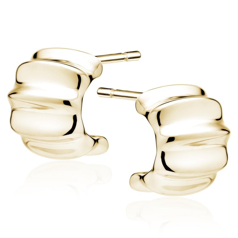 Kolczyki srebrne 925 pozłocone bez kamieni