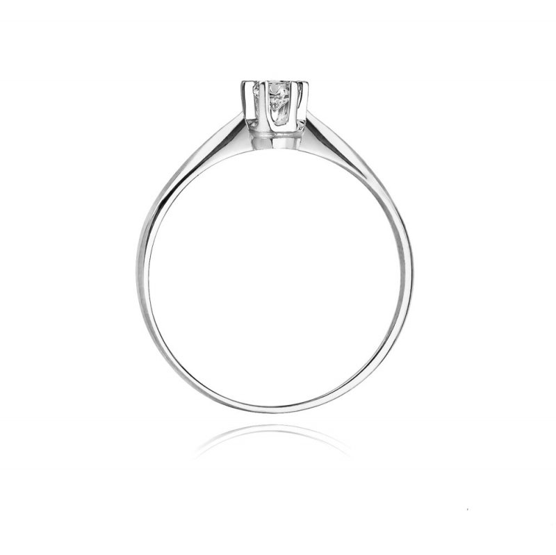 Pierścionek złoty 585 z brylantem 0,10ct zaręczynowy W-36