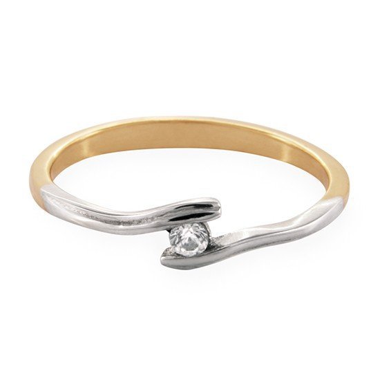 ARTES-Pierścionek z brylantem 0,045ct AB-64