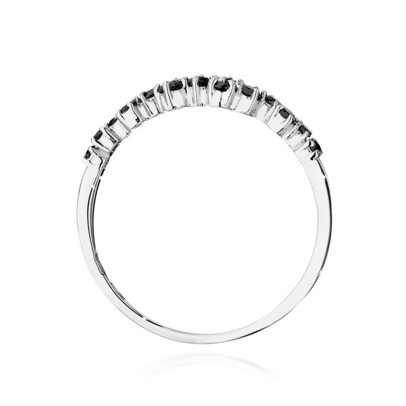 Pierścionek złoty 585 czarne brylanty 0,33ct W-528