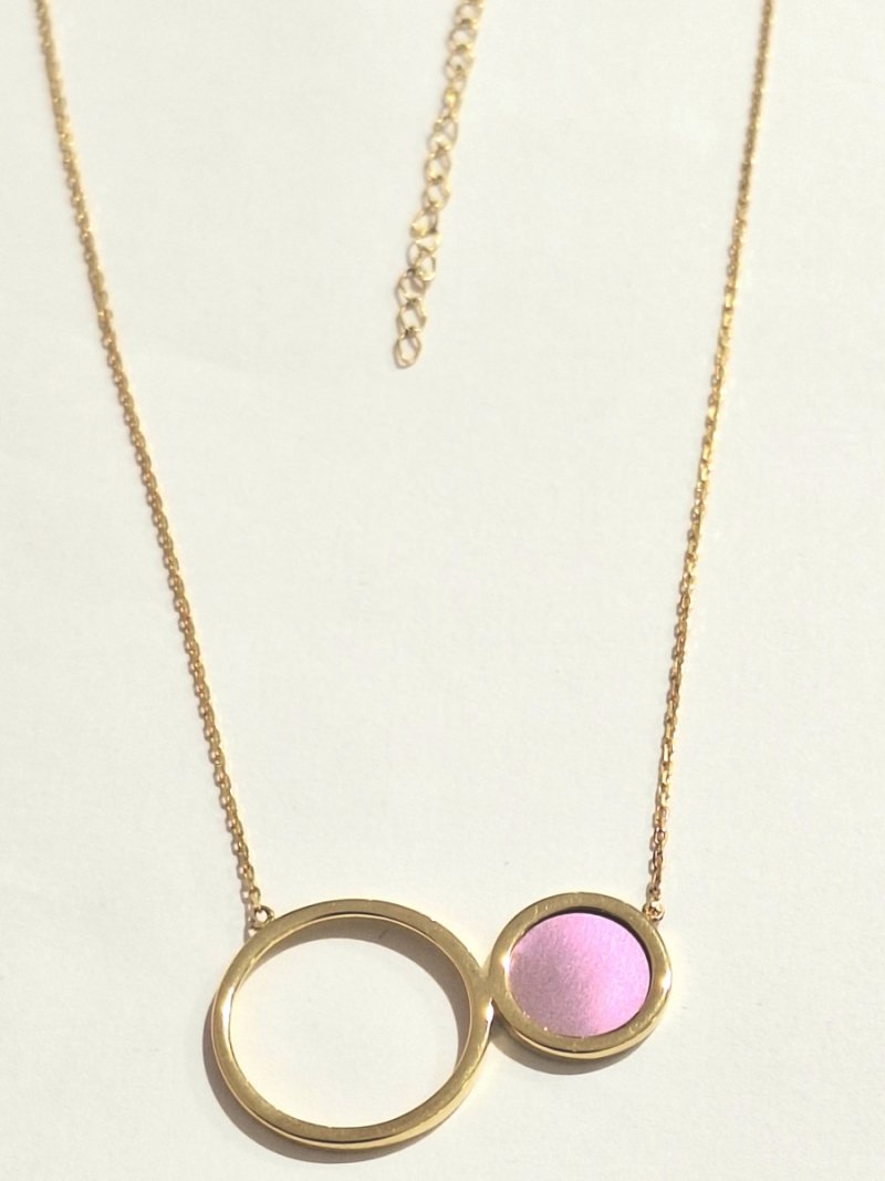 NASZYJNIK i KOLCZYKI TYTAN I SREBRO 925 KÓŁKO KÓŁECZKO