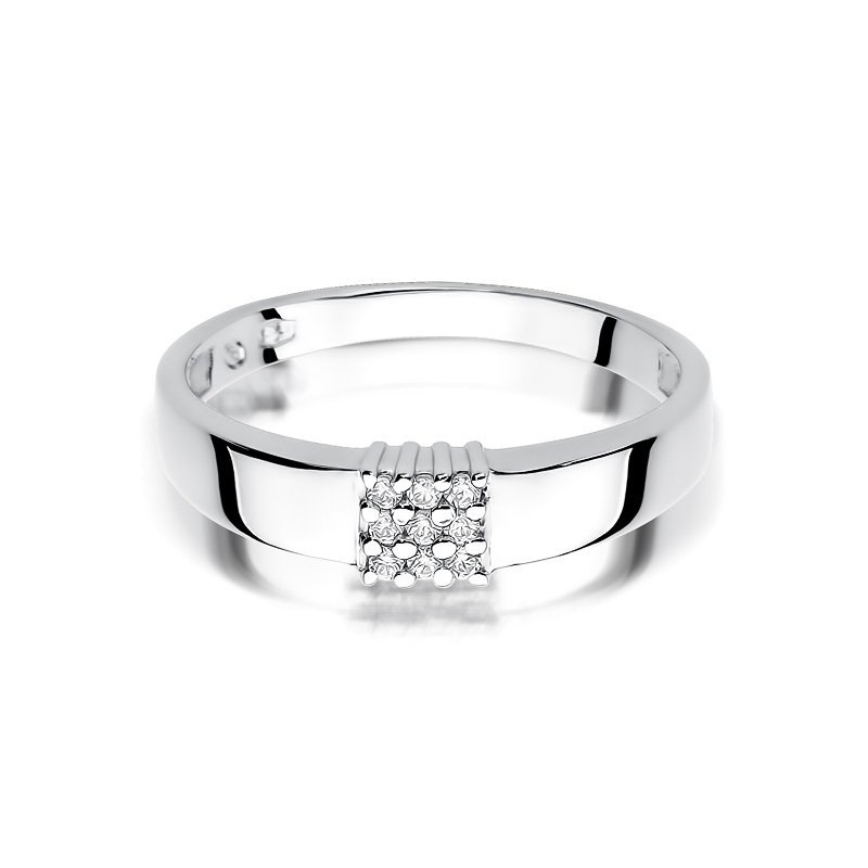 Pierścionek złoty 585 z brylantami 0,05ct zaręczynowy W-417