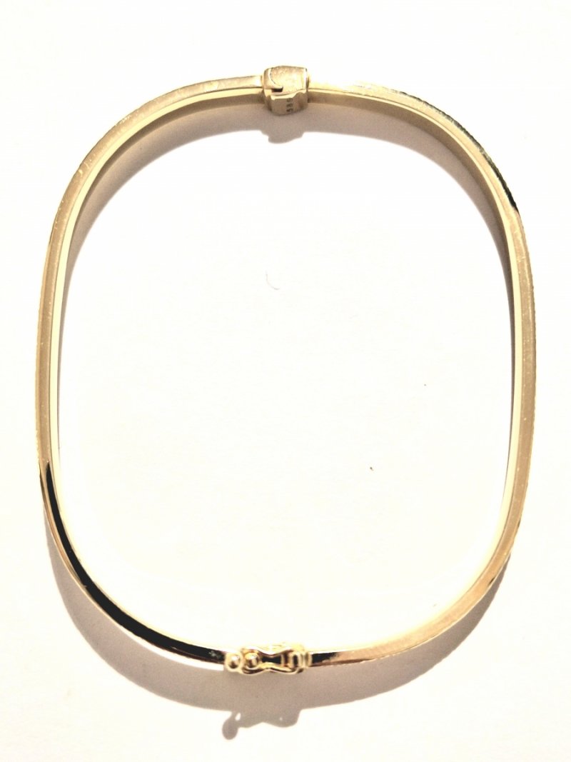  Bransoletka złota 585 sztywna polerowana prostokątna 7.06g