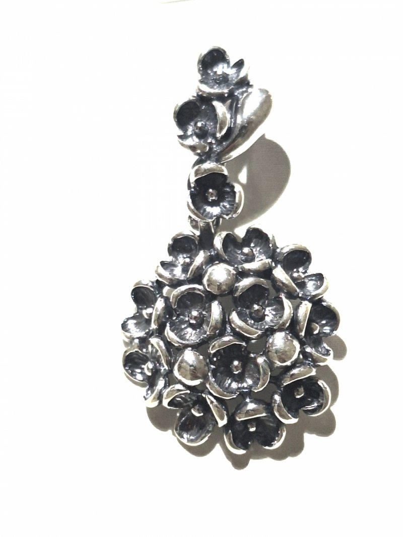 SREBRO 925 DUŻY KWIAT KWIATEK BUKIET