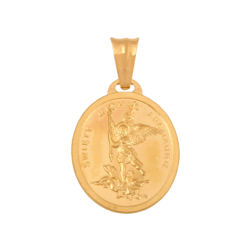 Medalik złoty 585 Św Michał Archanioł chrzest komunia 