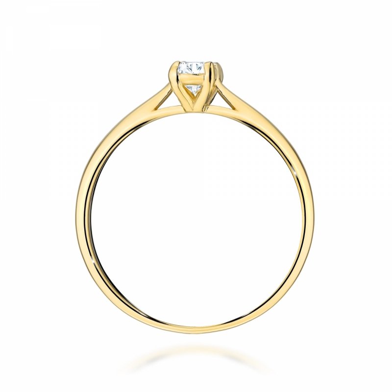 Pierścionek złoty 585 diament laboratoryjny 0,30ct W0581