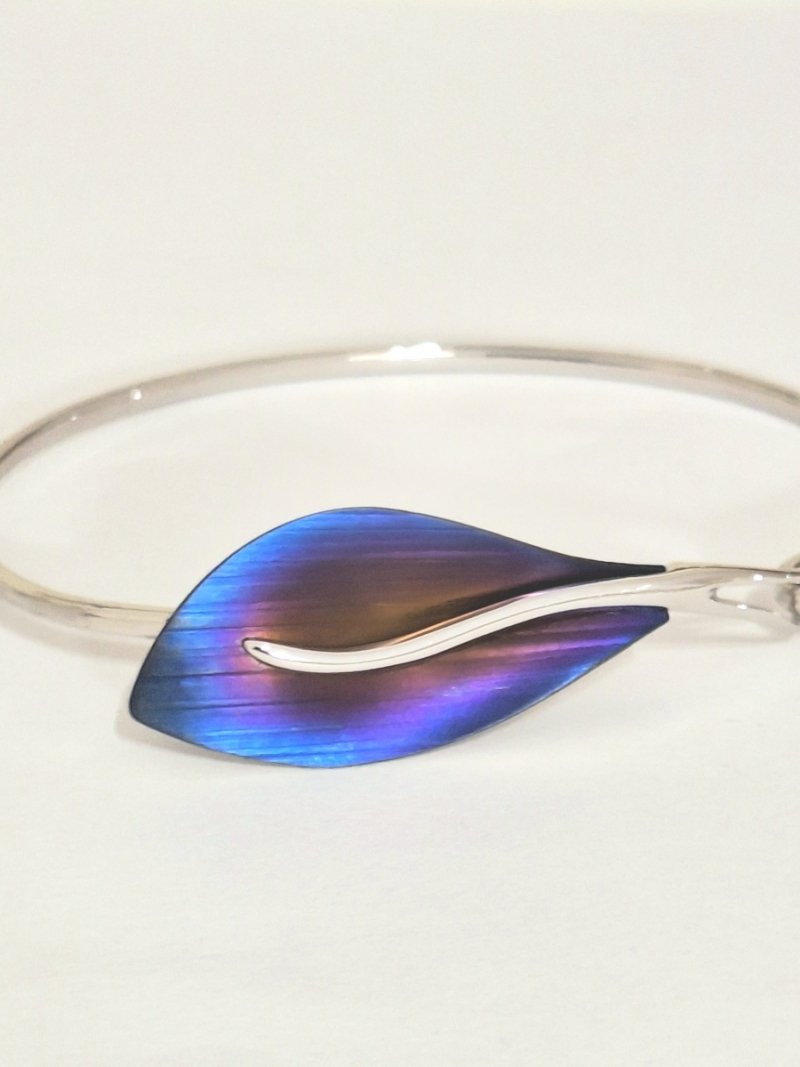 BRANSOLETKA SREBRNA 925 Z TYTANEM 