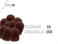 Kapturki ścierne do pedicure 10mm gradacja 150, 10 SZTUK 