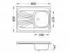 Zlewozmywak Alveus Classic 30 60x80 cm 1-komorowy INOX +syfon