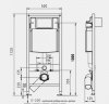 Werit Jomotech stelaż podtynkowy spłuczka WC H112 Zestaw 3w1 przycisk mat