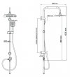 Zestaw natryskowy z deszczownicą Retro Cubic 200 mm 5-funkcyjna