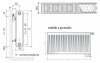 Grzejnik stalowy Cosmo KV22 600x720 kaloryfer płytowy +uchwyty