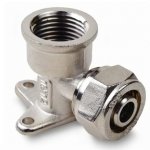 Kolano Pex z wieszakiem 16x1/2 GW z łapkami Alupex