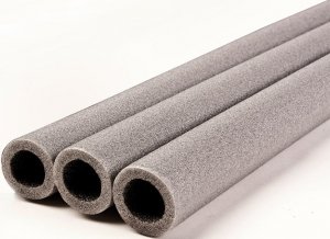 Otulina na rurę 32 35/9 szara w laskach 2m
