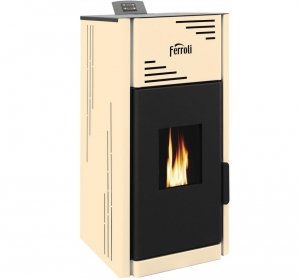 Termokominek Ferroli Breta Pellet PRO kominek z płaszczem wodnym 18 kW