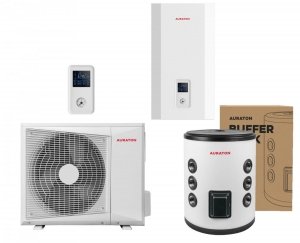Auraton Tivano 8 kW pompa ciepła SPLIT Toshiba + bufor nierdzewny 50 l