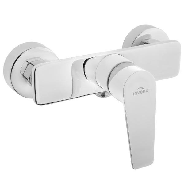Invena Dokos Bateria natryskowa ścienna biała/chrom TREND