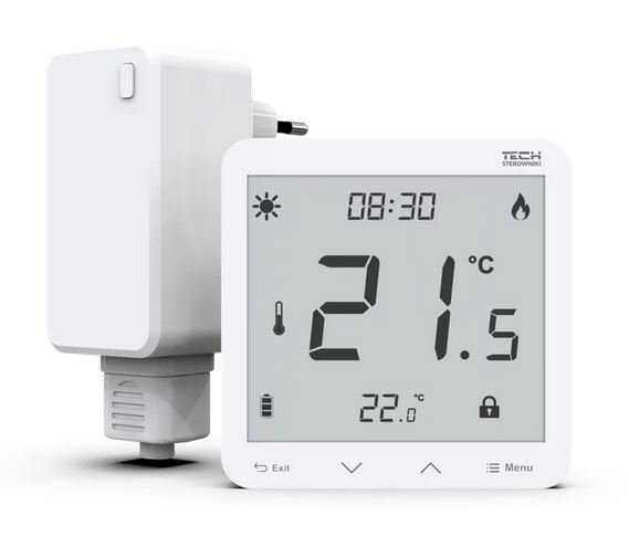 Tech ST-297 v2 czarny regulator temperatury bezprzewodowy dobowy