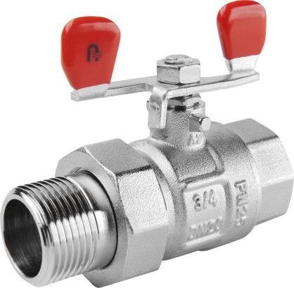 Kfa Zawór ze śrubunkiem 3/4&quot; Pn 25 pełnoprzepływowy
