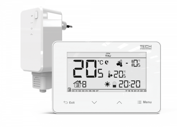 Tech ST-293v2 bezprzewodowy regulator pokojowy tygodniowy podtynkowy