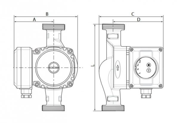 Pompa obiegowa OVI 25-40/180 mm elektroniczna energooszczędna 5-22 W