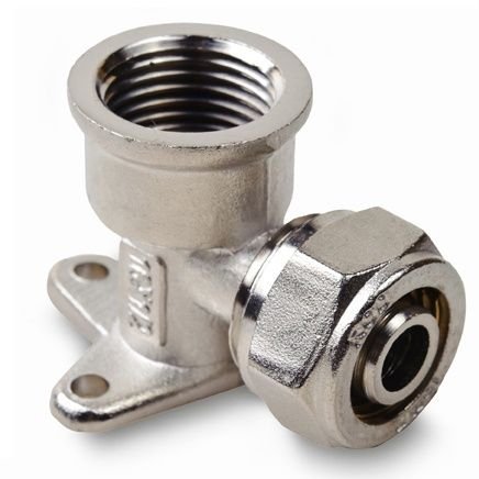 Kolano Pex z wieszakiem 16x1/2 GW z łapkami Alupex